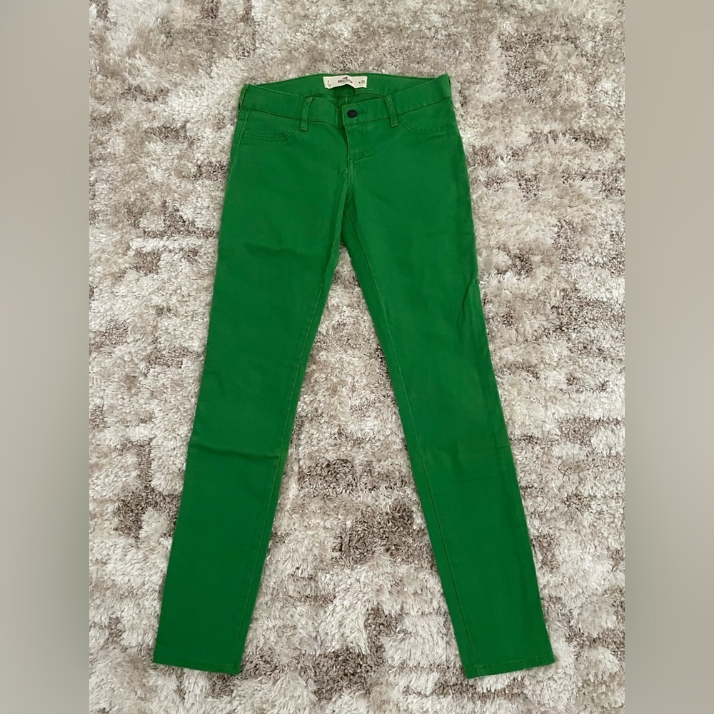 Hollister Bold Green Skinny Jean Jeggings Size 1